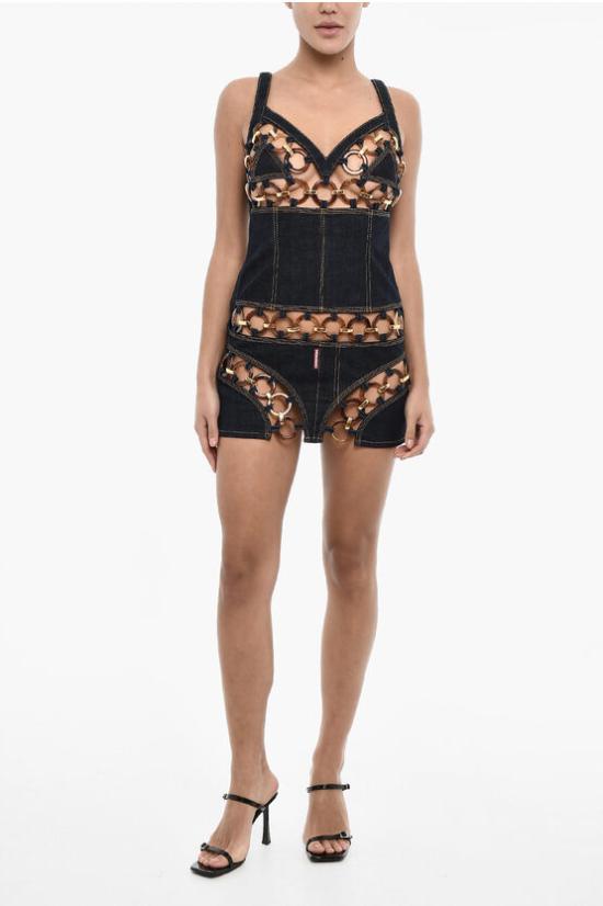  디스퀘어드2 숏 원피스 S72CV0474 S30664 470 Blue