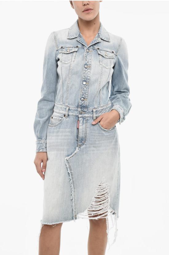  디스퀘어드2 롱 원피스 S75CV0728 S30309 470 Blue - DSQUARED2