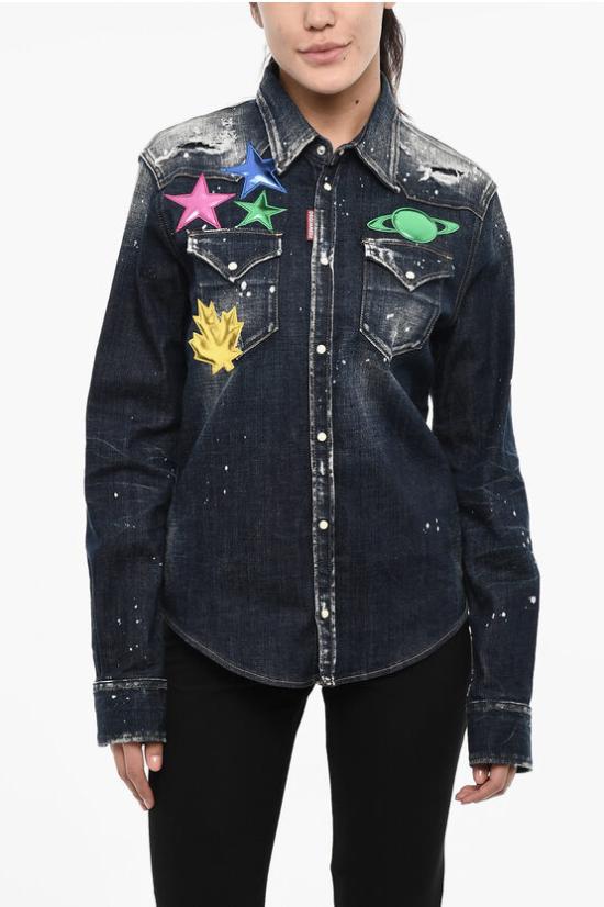  디스퀘어드2 데님 자켓 S75DL0852 S30342 470 Blue