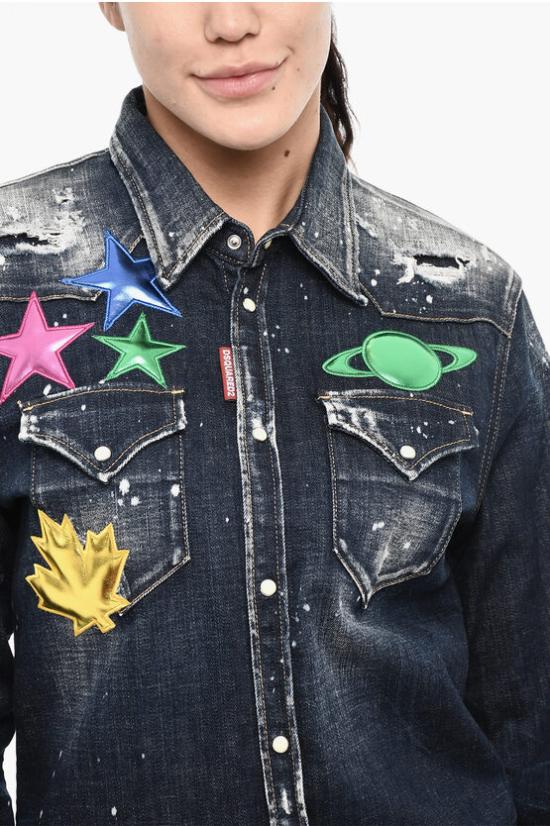  디스퀘어드2 데님 자켓 S75DL0852 S30342 470 Blue - DSQUARED2