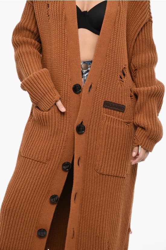  디스퀘어드2 가디건 S75HA1207 S18299 188 Brown - DSQUARED2