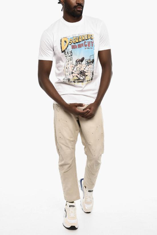  디스퀘어드2 반팔 티셔츠 S74GD1226 S23009 100 White - DSQUARED2