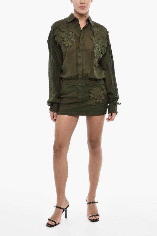  디스퀘어드2 숏 원피스 S72CV0515 DTN003 961 Military Green