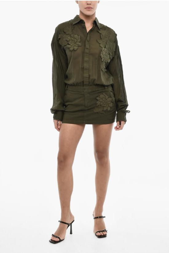  디스퀘어드2 숏 원피스 S72CV0515 DTN003 961 Military Green