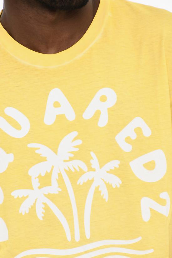  디스퀘어드2 반팔 티셔츠 S71GD1386 S22507 173 Yellow - DSQUARED2