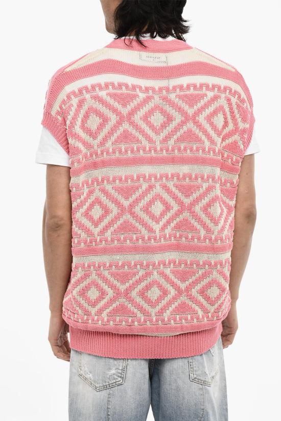  디스퀘어드2 니트 베스트 S71HA1198 S18227 964 Bianco Rosa - DSQUARED2