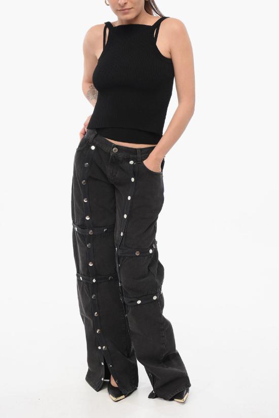  디 아티코 데님 팬츠 241WCP144D068 100 Black - THE ATTICO