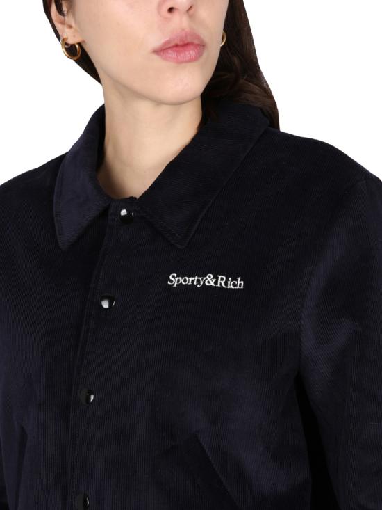 스포티앤리치 자켓 JA761NA NAVY CREAM BLUE - SPORTY & RICH