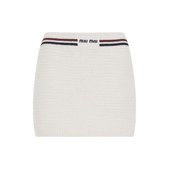 25FW 미우미우 숏 스커트 MMG550SOOO 1616 F0018 NATURALE - MIU MIU