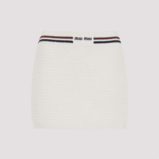 25FW 미우미우 숏 스커트 MMG550SOOO 1616 F0018 NATURALE - MIU MIU