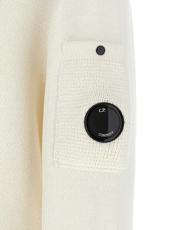 25FW 씨피 컴퍼니 스웨터 18CMKN077A110058A103 White - C.P. COMPANY