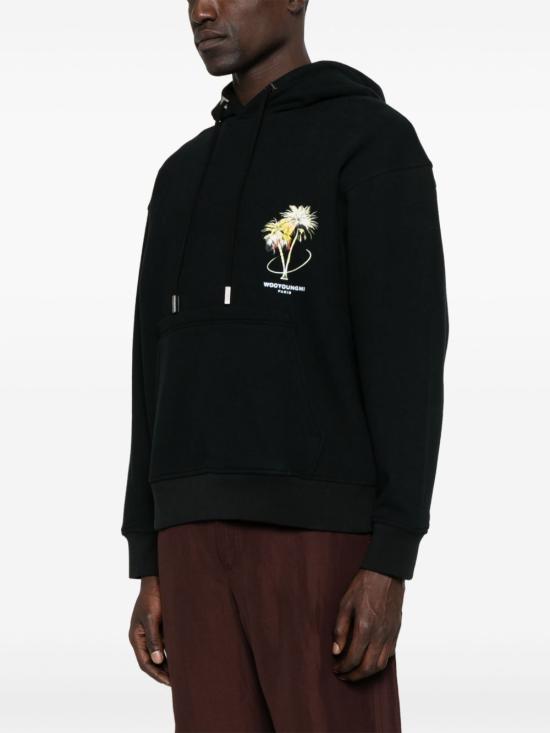 25SS 우영미 후드 티셔츠 W251TS34 726B Black - WOOYOUNGMI