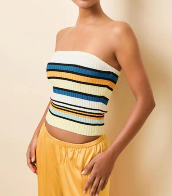  솔리드 앤 스트라이프 민소매 티셔츠 브리아 - SOLID AND STRIPED