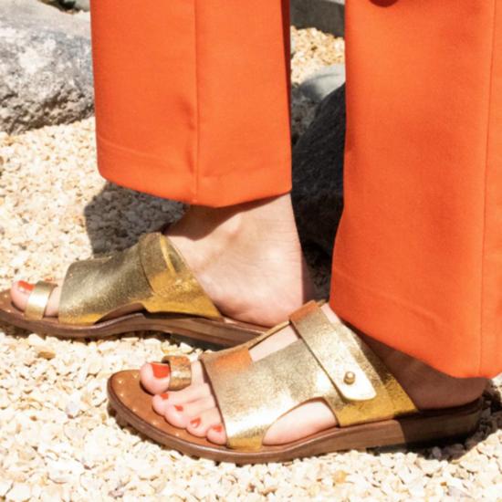  Calleen Cordero Designs 뮬/슬리퍼 캘린 코르데로 디자인 보위  골드 미러 - OTHER BRANDS