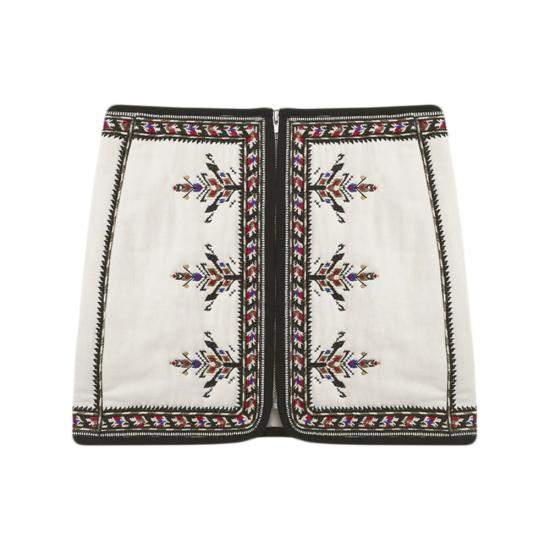 25SS 이자벨마랑에뚜왈 숏 스커트 C1J09E JU0288FA 23EC WHITE BLACK