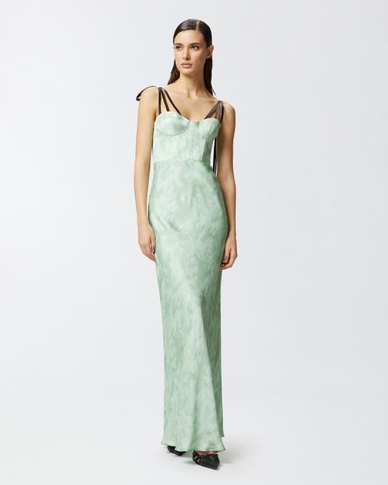 25SS 핑코 미디 원피스 104996A2JM SS0 Green - PINKO