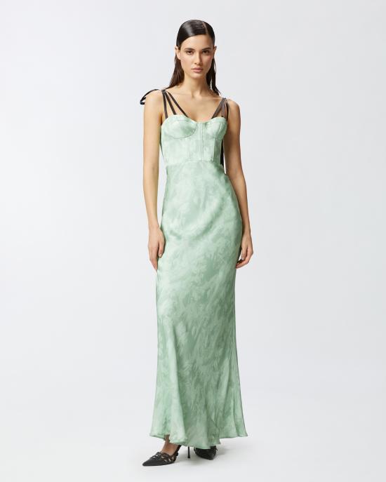 25SS 핑코 미디 원피스 104996A2JM SS0 Green - PINKO