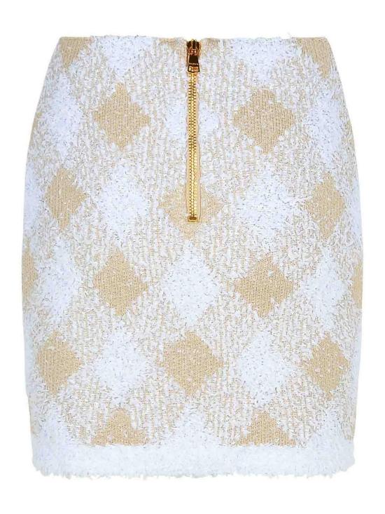  발망 숏 원피스 DF0LB015KH66GVS Beige - BALMAIN