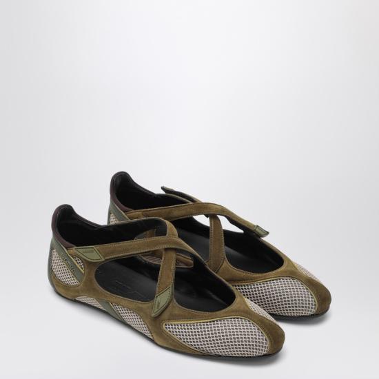 25FW 디 아티코 플랫 슈즈 251WSH00871MIX062A Green