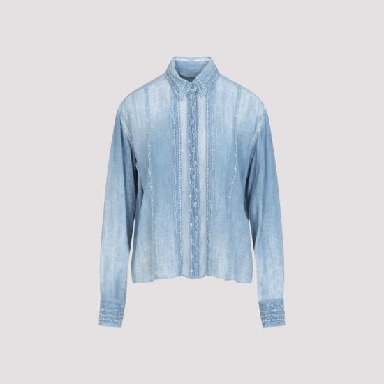 25SS 에르마노 설비노 블라우스/셔츠 D462K347EMY S4217 STAMPA JEANS