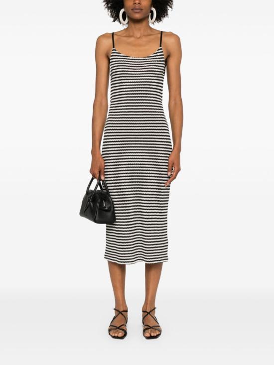 25SS 엠포리오 아르마니 미디 원피스 EW000608AF12199FC062 BLACK - EMPORIO ARMANI