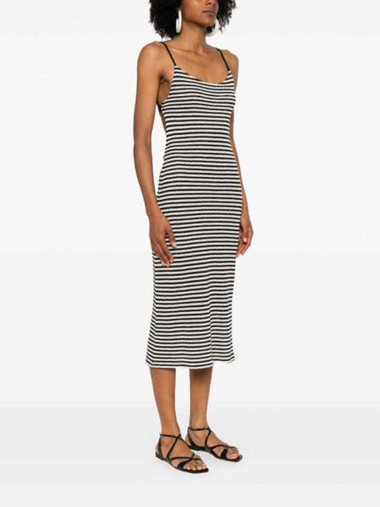 25SS 엠포리오 아르마니 미디 원피스 EW000608AF12199FC062 BLACK - EMPORIO ARMANI