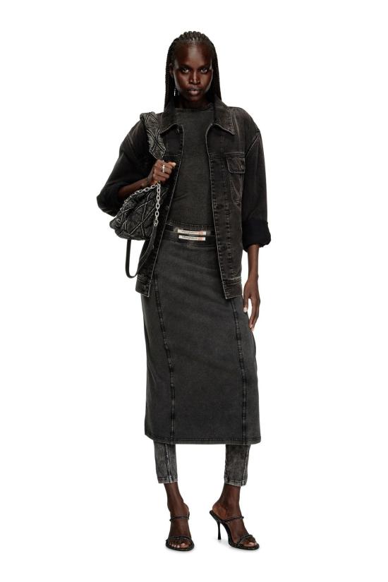 25SS 디젤 숏 스커트 A165960NJBJ02A BLACK - DIESEL