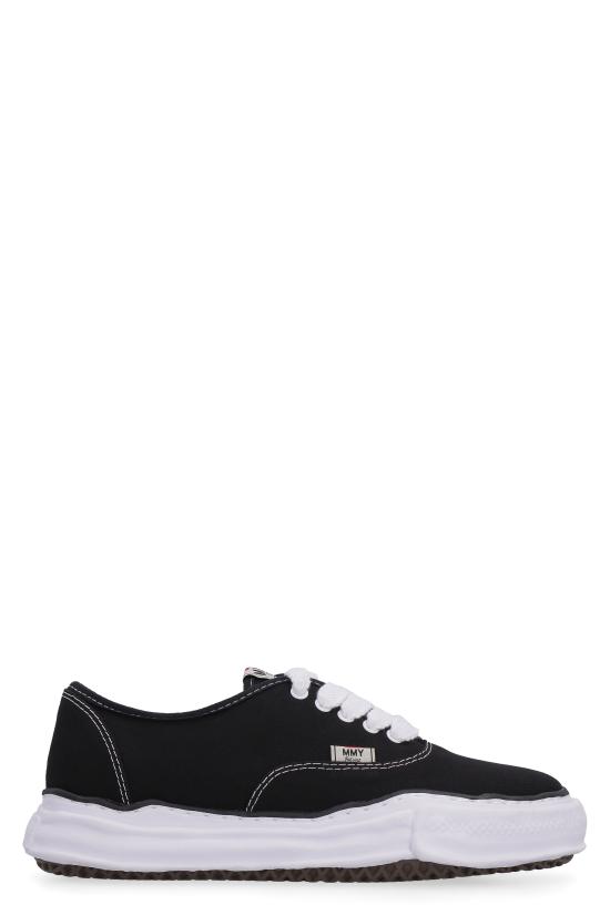  메종 미하라 야스히로 베이커 OG 솔 캔버스 로우 컷 A02FW704 BLACK