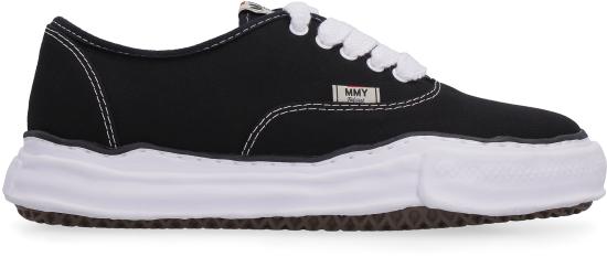  메종 미하라 야스히로 베이커 OG 솔 캔버스 로우 컷 A02FW704 BLACK - MAISON MIHARA YASUHIRO