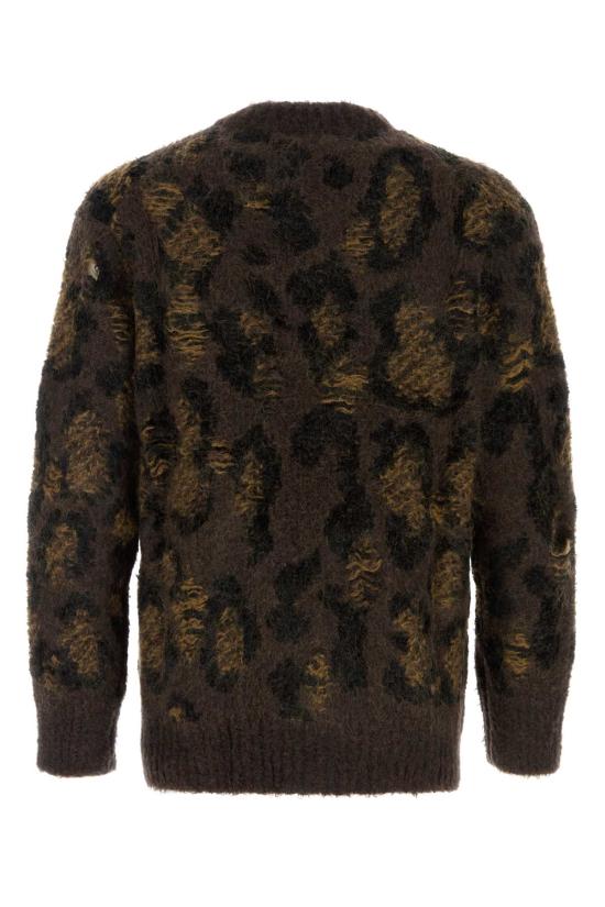  와타나베 준야 스웨터 WNN033W24 BROWN ANIMAL PRINT - JUNYA WATANABE