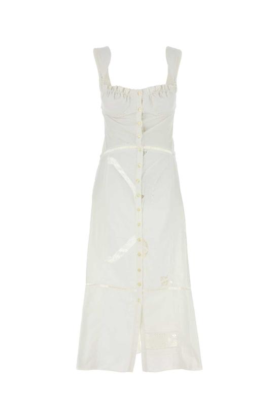 25SS 마린세르 미디 원피스 WDR278BUWOV0007 WH10 WHITE