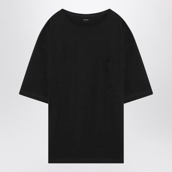 25SS 르메르 반팔 티셔츠 TO1382LJ1010 BK995 BLACK