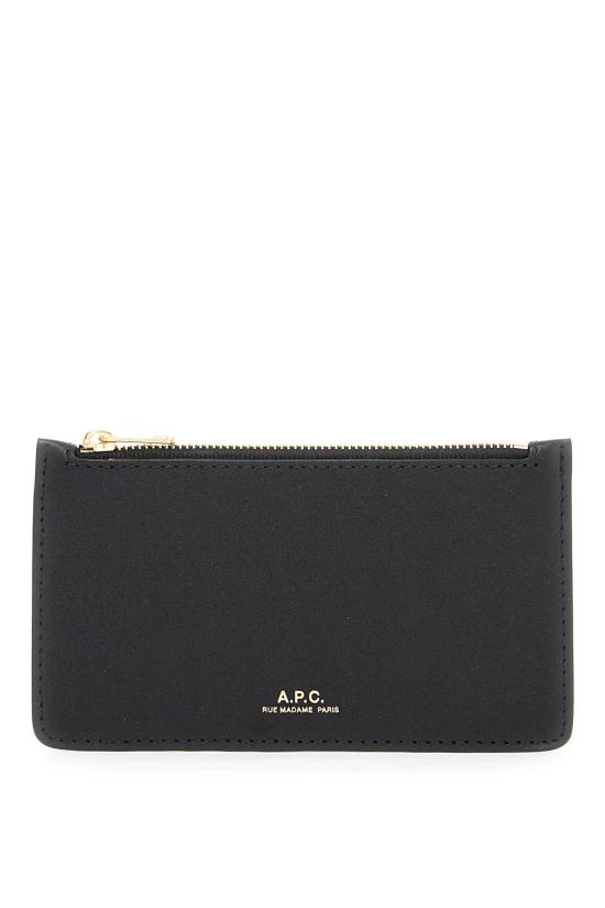 24FW 아페쎄 카드지갑 PXAWVF63276 LZZ BLACK - A.P.C.