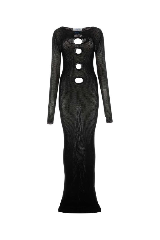  오프화이트 롱 원피스 OWHI089S23KNI001 1040 BLACK