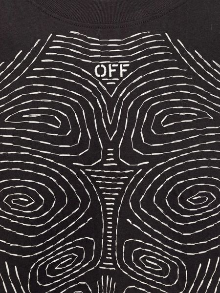  오프화이트 반팔 티셔츠 OMAA120S23JER020 1001 BLACK - OFF WHITE
