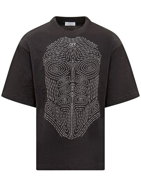  오프화이트 반팔 티셔츠 OMAA120S23JER020 1001 BLACK