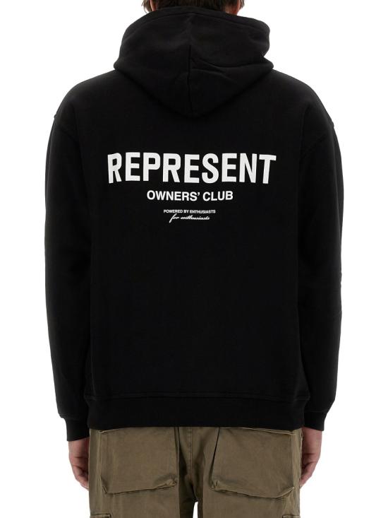  리프레젠트 후드 티셔츠 OCM41113 001 BLACK - REPRESENT