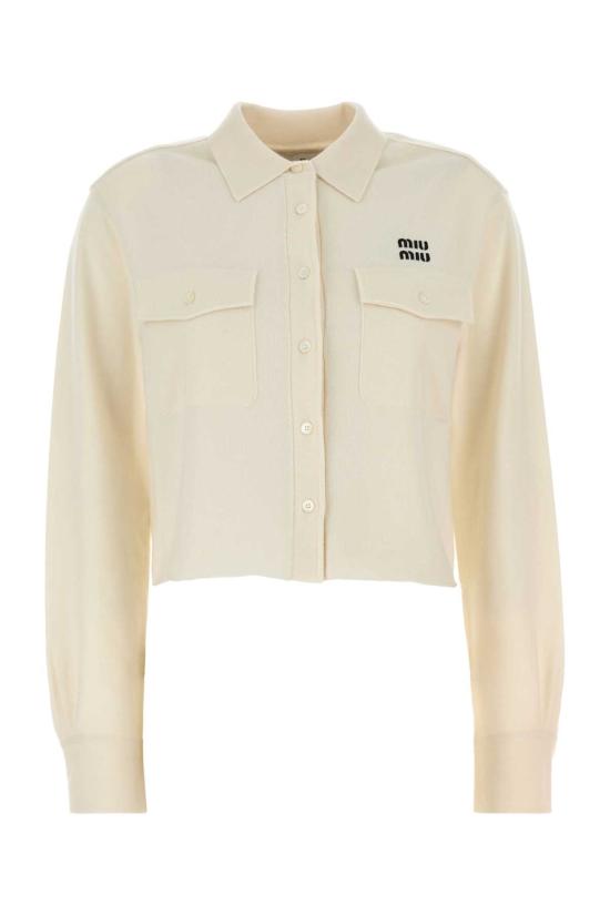 25SS 미우미우 가디건 MMF945SOOO16OG F0009 WHITE