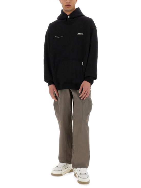 25SS 리프레젠트 후드 티셔츠 MLM4270 001 BLACK - REPRESENT