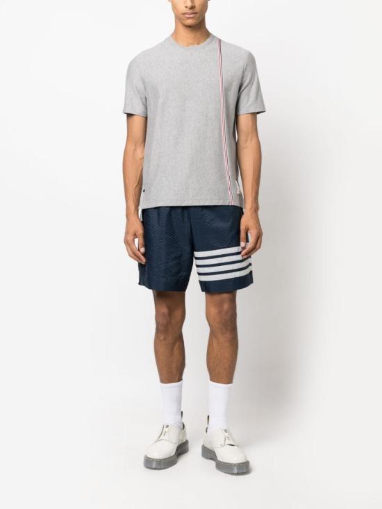 25SS 톰브라운 RWB 스트라이프 티셔츠 MJS252AJ0138 035 GREY - THOM BROWNE