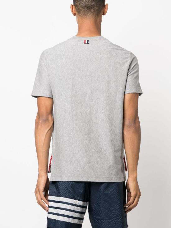 25SS 톰브라운 RWB 스트라이프 티셔츠 MJS252AJ0138 035 GREY - THOM BROWNE