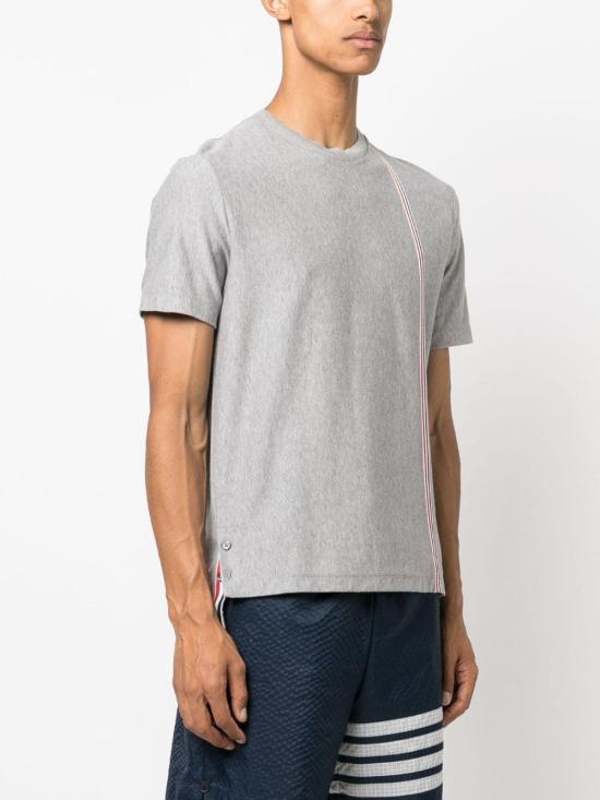 25SS 톰브라운 RWB 스트라이프 티셔츠 MJS252AJ0138 035 GREY - THOM BROWNE