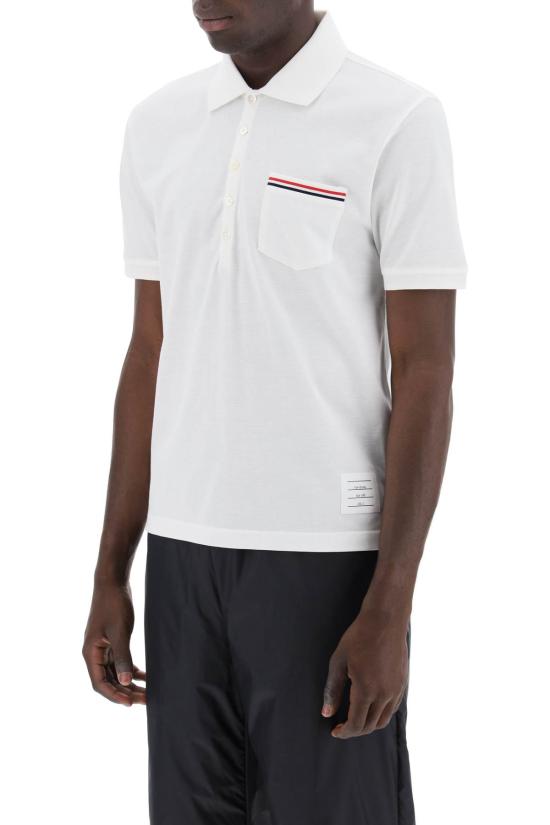 25SS 톰브라운 폴로 티셔츠 MJP022A01455 100 WHITE - THOM BROWNE