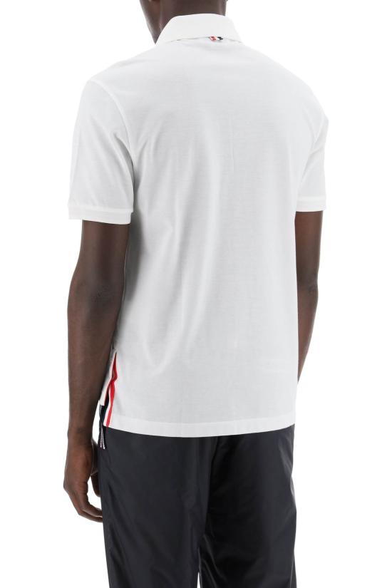 25SS 톰브라운 폴로 티셔츠 MJP022A01455 100 WHITE - THOM BROWNE