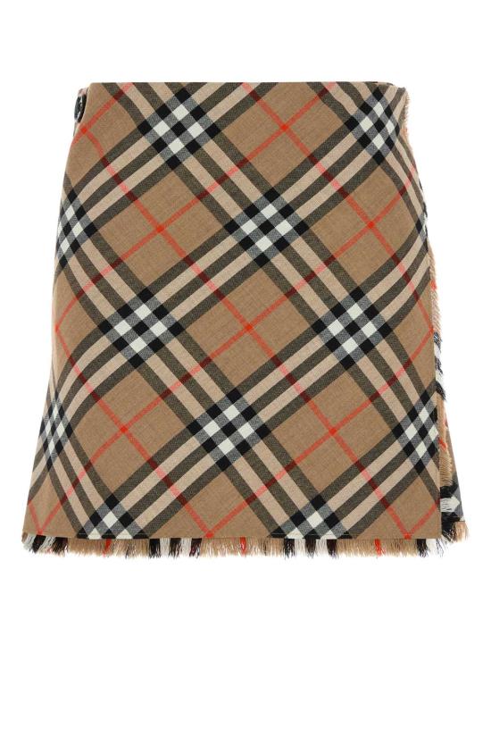 25SS 버버리 빈티지 체크 패턴 울 블렌드 미니 스커트 8102634 C2044 CHECKED