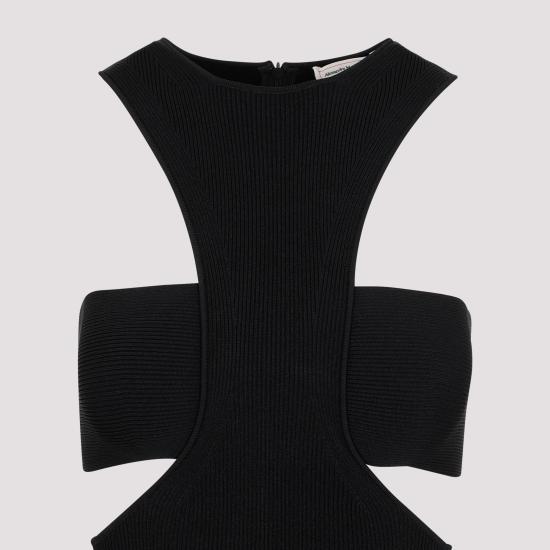  알렉산더 맥퀸 롱 원피스 734602Q1A47 1000 BLACK - ALEXANDER MCQUEEN