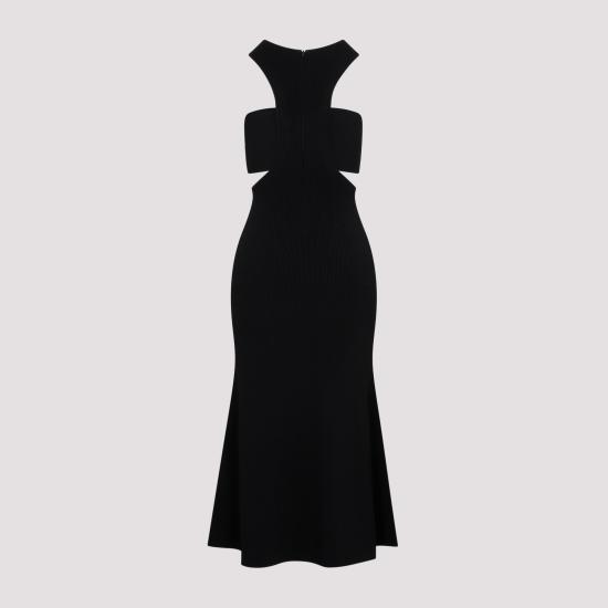  알렉산더 맥퀸 롱 원피스 734602Q1A47 1000 BLACK - ALEXANDER MCQUEEN