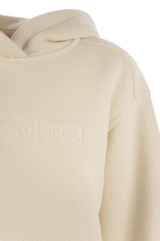 25SS 막스마라 GARY 가리 로고 자수 후드 티셔츠 2511921018600 001 WHITE - MAX MARA
