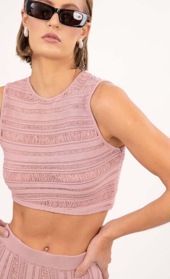  논살란트 레이블 민소매 티셔츠 넌샬런트 라벨 재스민 크롭 탑 모브 - NONCHALANT LABEL