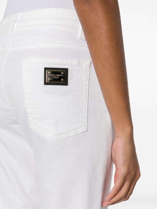 24FW 돌체앤가바나 스트레이트 팬츠 FTCS0D G8IB7S9001 White - DOLCE & GABBANA